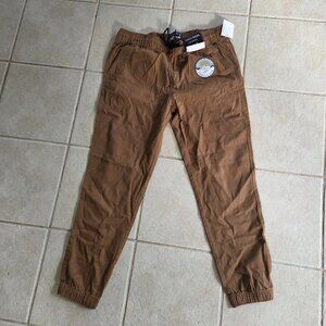 NEW Men's large Beach Bros comfort waist tapered leg cotton pants